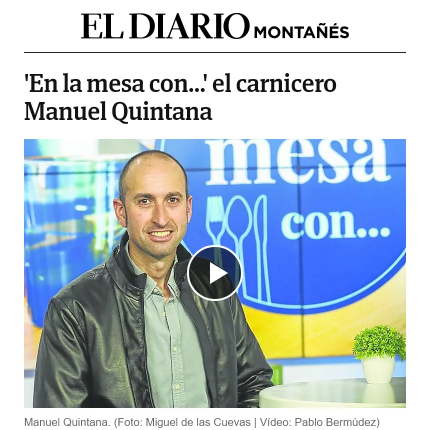 El Diario Montañés: entrevista en vídeo a Manuel Quintana