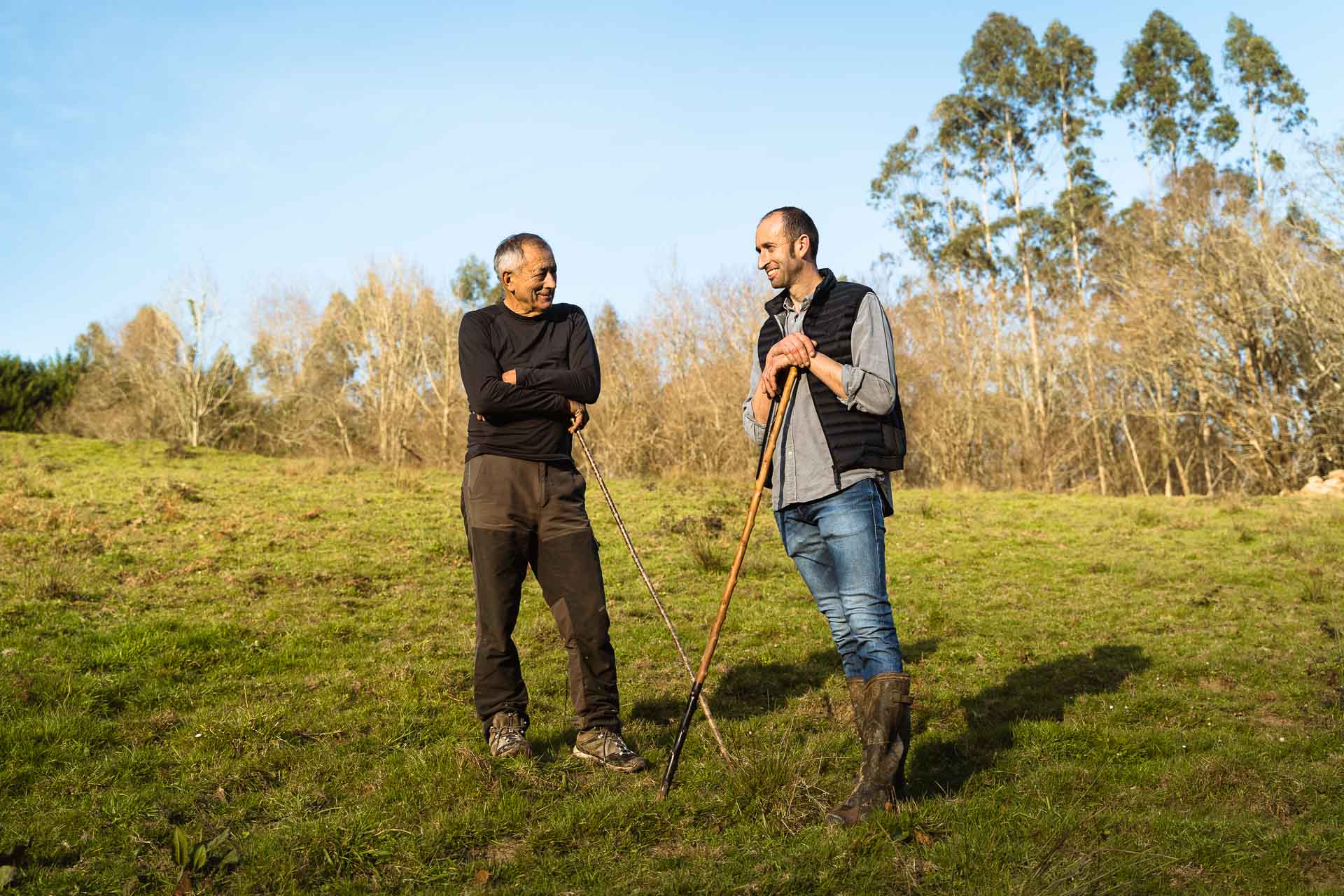 Manuel Quintana con su padre, de Carniceria Quintana en Cantabria.