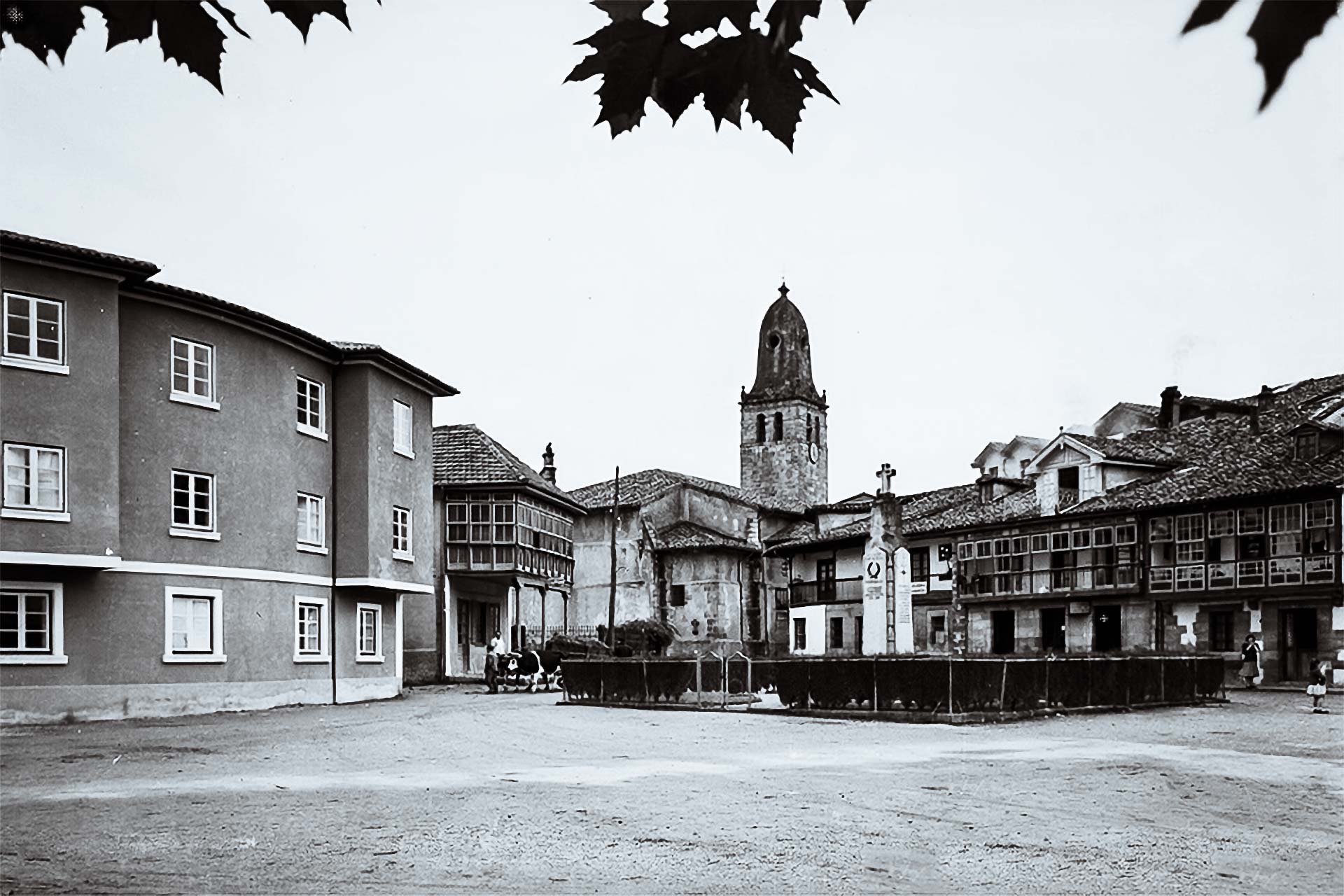 Imagen antigua de Cabezon de la Sal, en Cantabria.