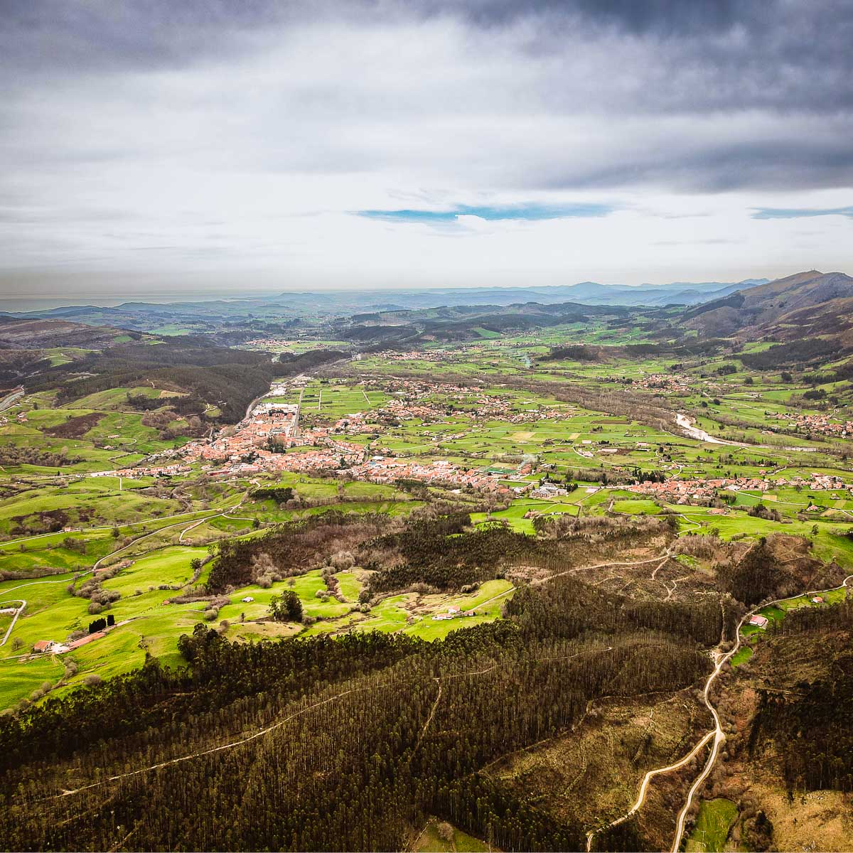Panorámica de Cabezón de la Sal, en Cantabria